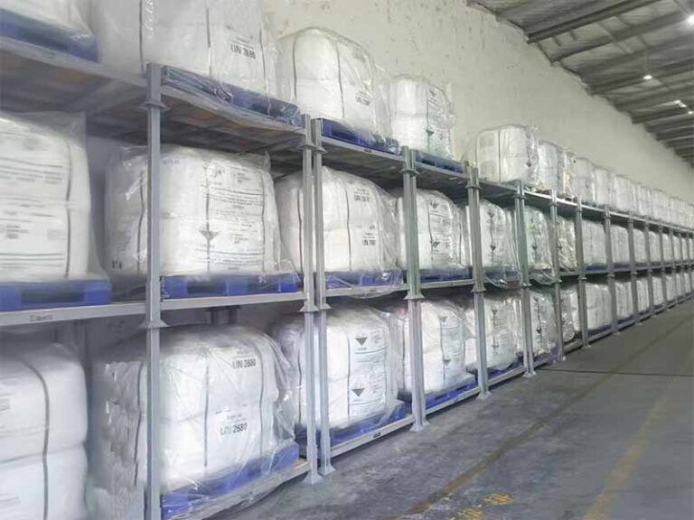 What are portable stackable racks used for in palletized storage?