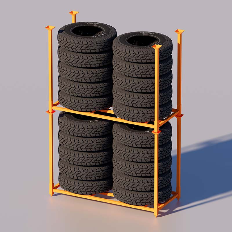 Stacking tire rack with truck & bus - Gallery Image 6