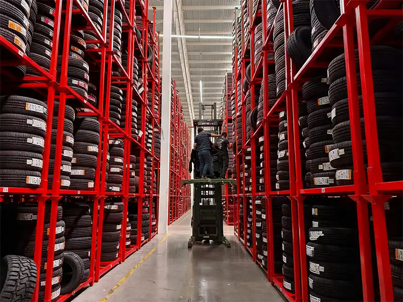 Organized tire warehouse Tire warehouse organization