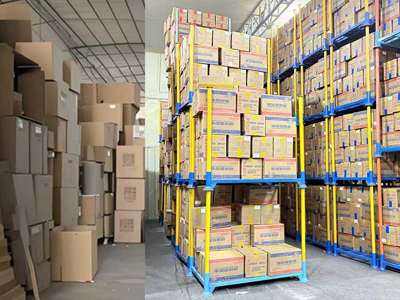 Warehouse with both bulk and pallet storage