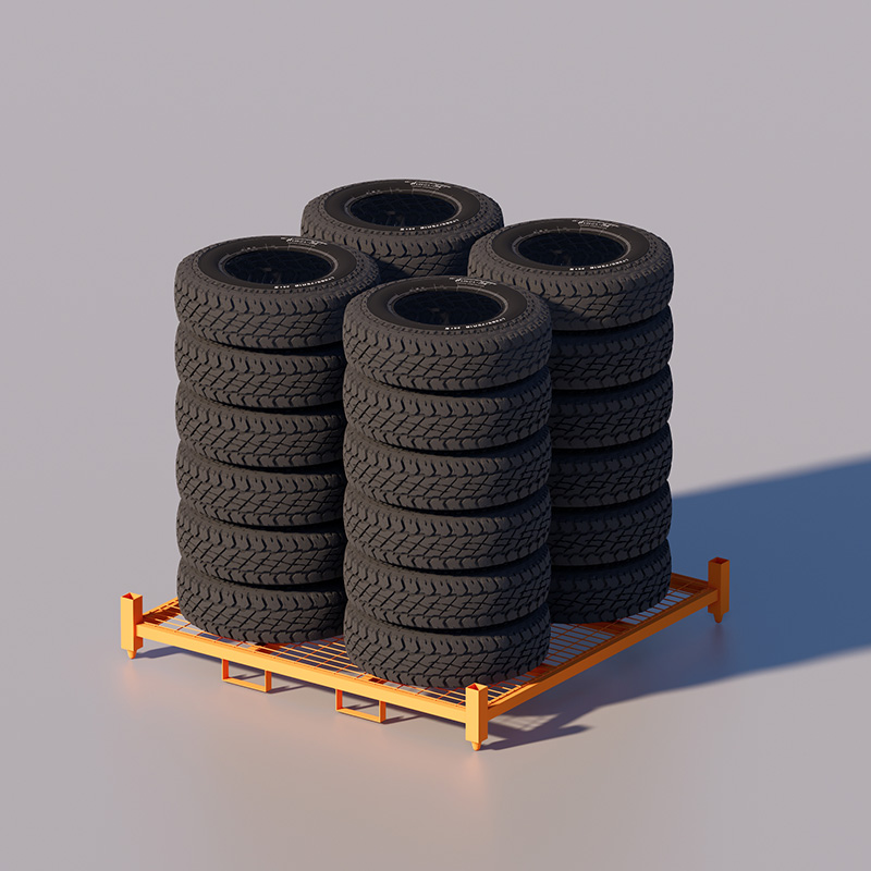 Durable Steel Tyre Stillages for Truck Tires | Stackable Storage & Logistics Solution - Gallery Image 4