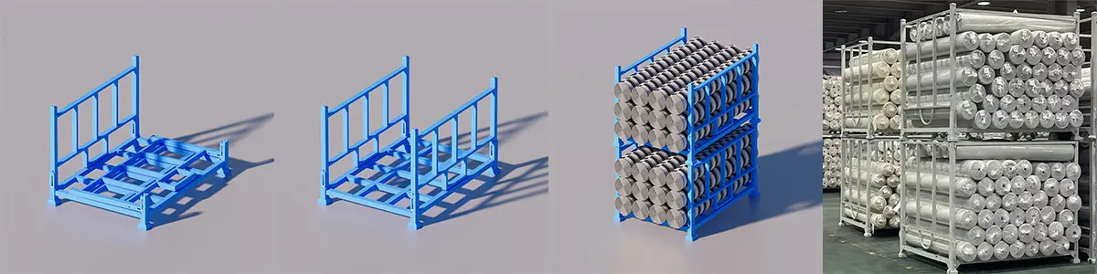 Foldable tire rack usage