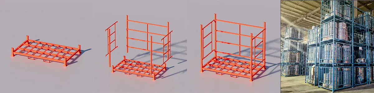 Foldable tire rack usage