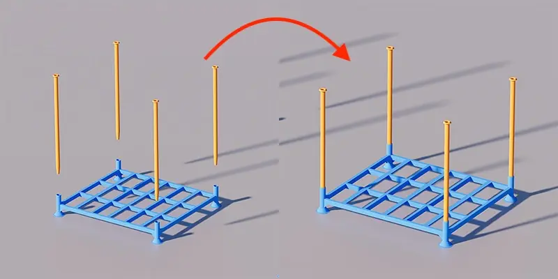 Warehouse stacking racks Stacking rack in warehouse