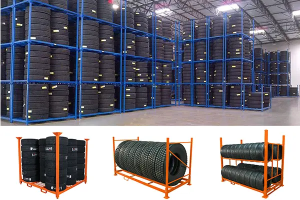 Tyre Stillages in Warehouse