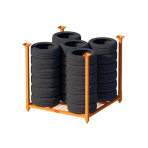 1524 x 1524 mm Stacking tyre rack with wire mesh decking