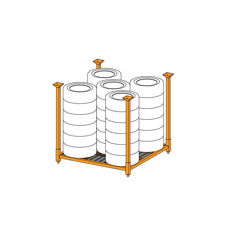 60″×60″×60″ High-Capacity Tire Rack - Gallery Image 4