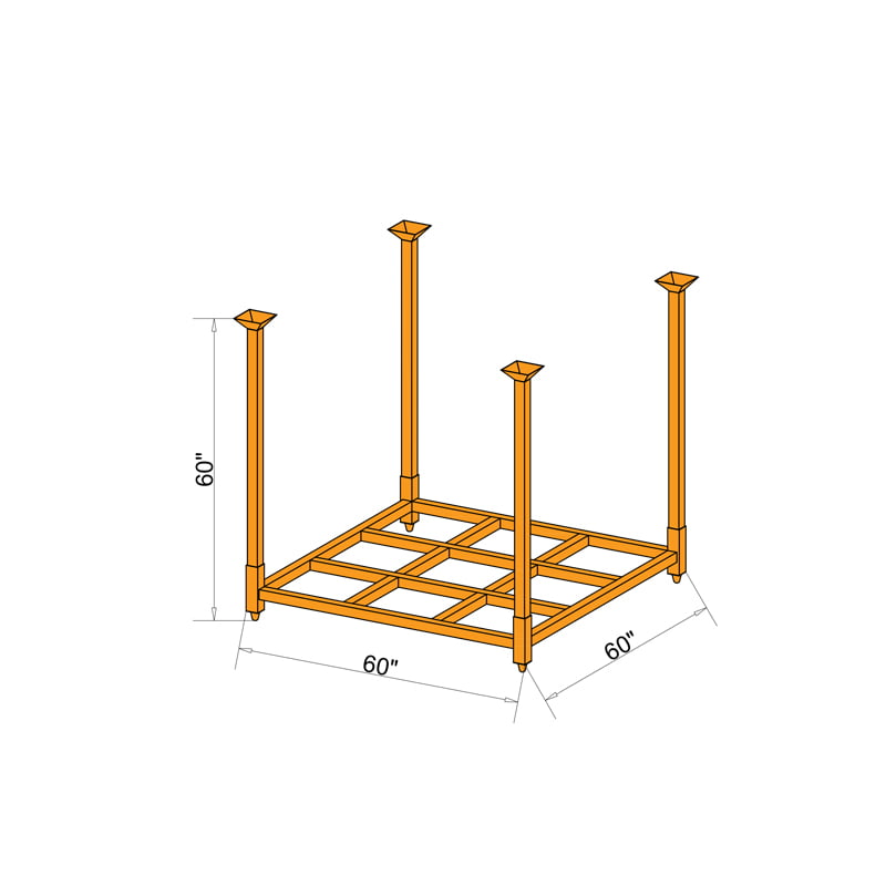 60″×60″×60″ High-Capacity Tire Rack